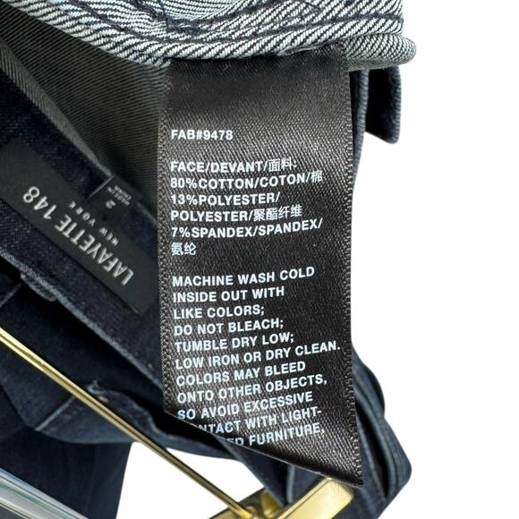 Lafayette 148 New York Mercer Dark Wash Stretch Denim Mid Rise Skinny Jeans - Picture 7 of 7